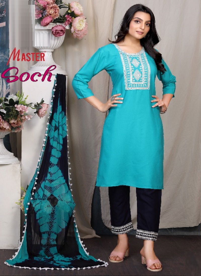 Master Soch Fancy Ethnic Wear Wholesale Readymade Suit Catalog
